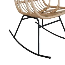 57x95x84 Schaukelstuhl aus Rattan & Eisen - Ambriosso^Wohnen Discount