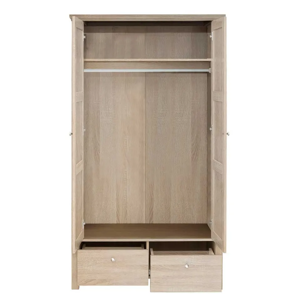 Wohnen 100x180x55 Schlafzimmerschrank mit Schubladen & Türen - Restania