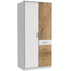 Wohnen 91x199x58 Schlafzimmerschrank mit Metallgriffen - Calassina