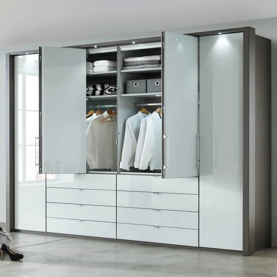 307x240x58 Schlafzimmerschrank mit Falttüren - Audra^Wohnen Online