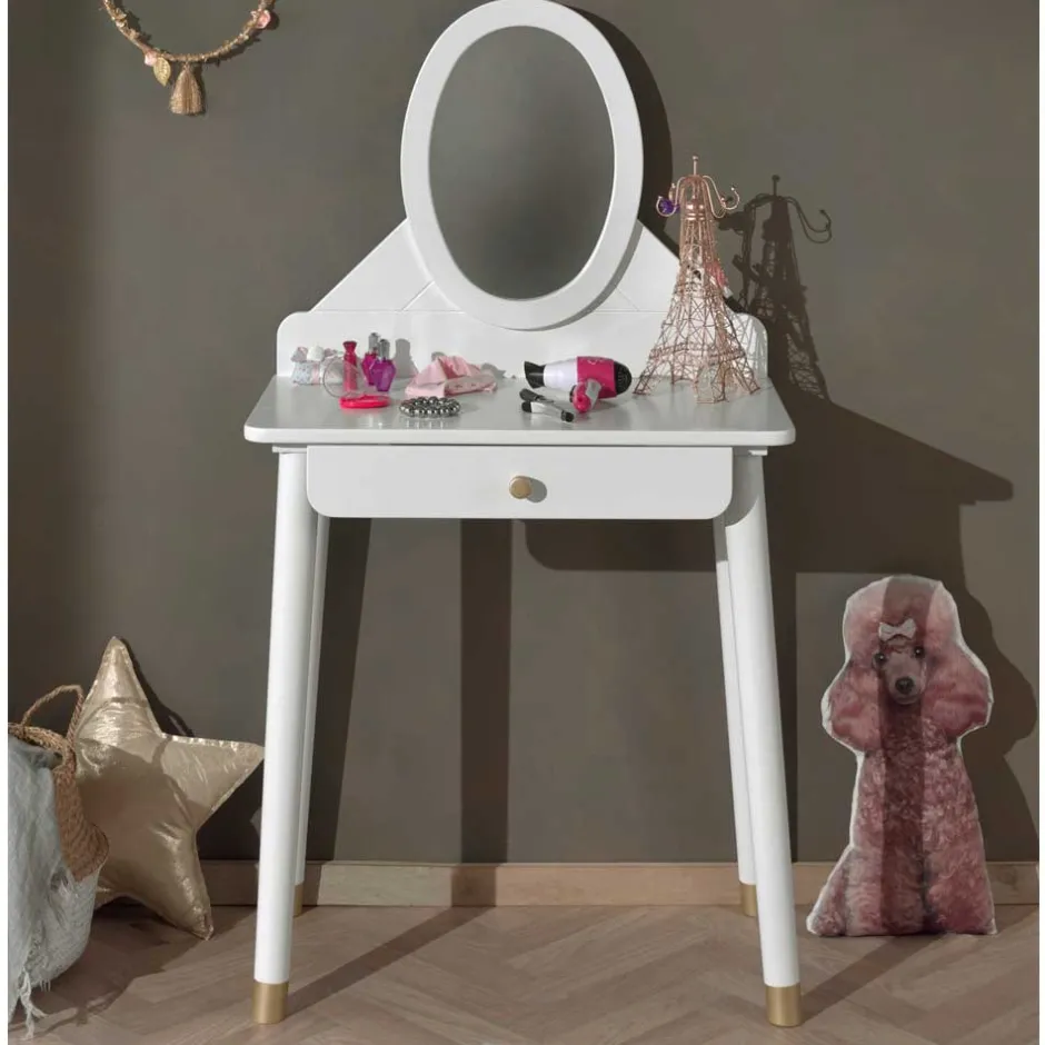 70x140x40 Schminkkonsole mit Spiegel & Schublade - Zimventa^Wohnen Online