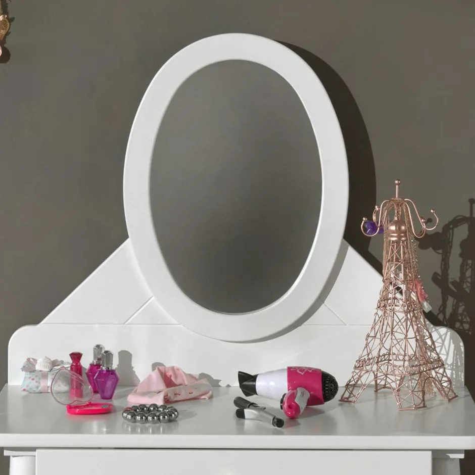 70x140x40 Schminkkonsole mit Spiegel & Schublade - Zimventa^Wohnen Online