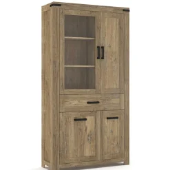 110x200x40 Schrank in Eiche Dunkel - Yoziska^Wohnen Sale