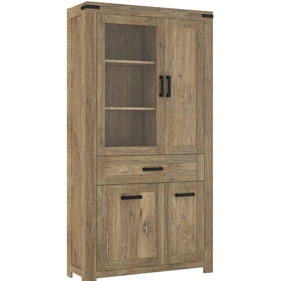 110x200x40 Schrank in Eiche Dunkel - Yoziska^Wohnen Sale