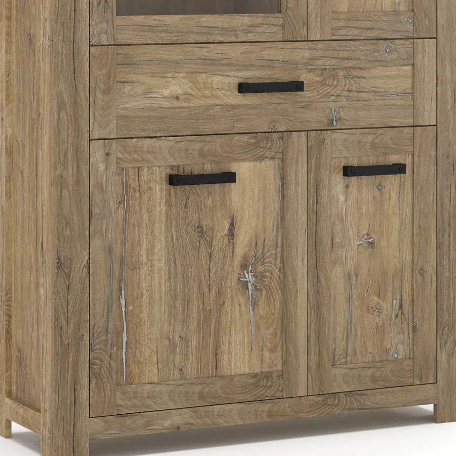 110x200x40 Schrank in Eiche Dunkel - Yoziska^Wohnen Sale