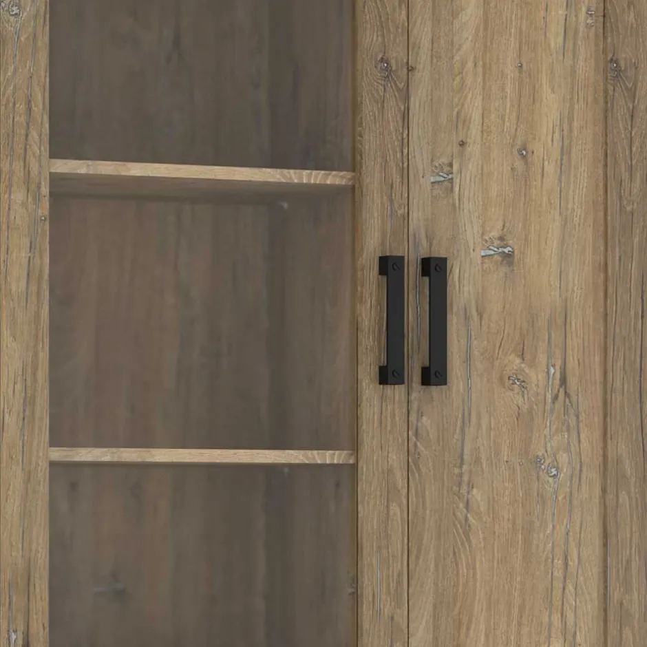 110x200x40 Schrank in Eiche Dunkel - Yoziska^Wohnen Sale