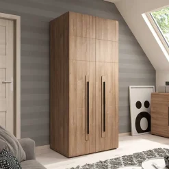 Wohnen 90x204x60 Schrank in Eiche Holzoptik - Aberdeen