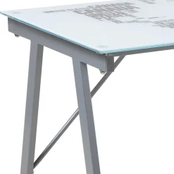 113x73x58 Schreibtisch aus bedrucktem Glas - Ugolina^Wohnen Clearance