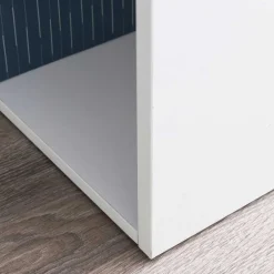 Wohnen 120x120x53 Schreibtisch Regal Kombi in Weiß - Ricana