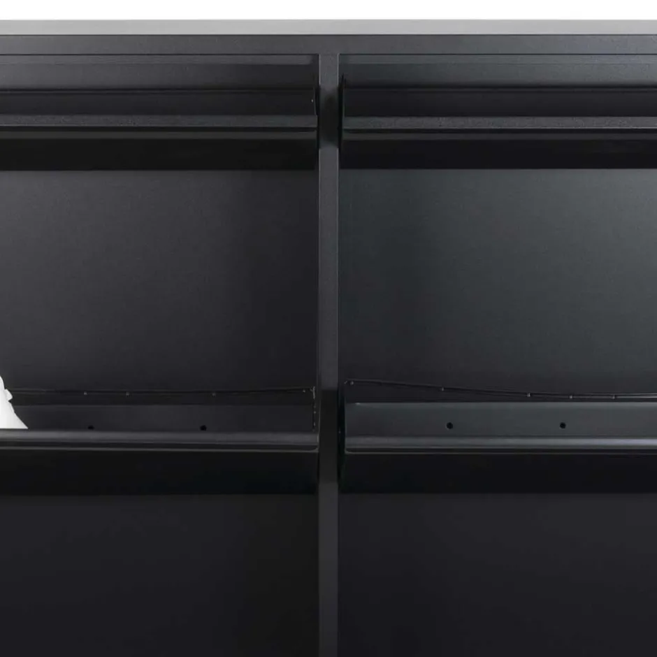 98x86x15 Schuh Stahlschrank in Schwarz - Ismena^Wohnen Online