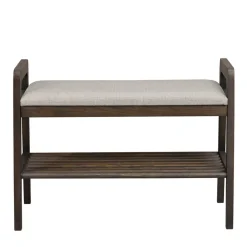 Wohnen 75x55x40 Schuhbank in Eiche Dunkelbraun - Cora