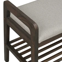 Wohnen 75x55x40 Schuhbank in Eiche Dunkelbraun - Cora