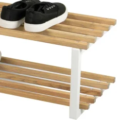 Wohnen 71x26x34 Schuhregal in Eiche & Weiß - Marcios