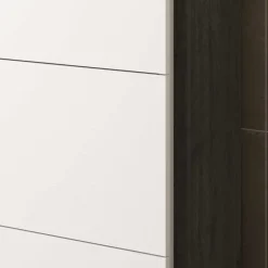 Wohnen 80x120x27 Schuhschrank in Weiß & Schwarzgrau - Burano