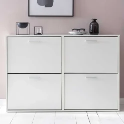 120x81x24 Schuhschrank mit 4 Klappen - Tudan^Wohnen Best