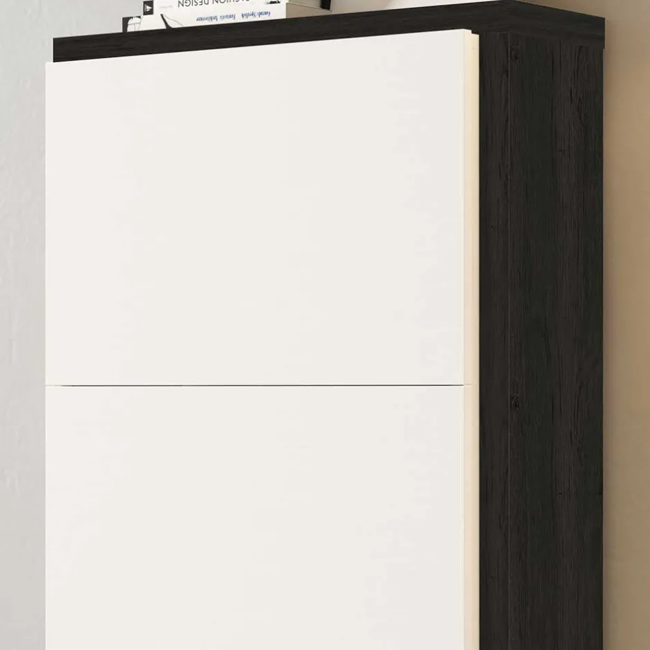 Wohnen 60x154x37 Schuhschrank mit 4 Schuhwalzen - Abapo