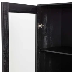 100x155x40 Schwarze Vitrine mit Doppeltür - Neptunus^Wohnen Online