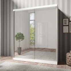 180x216x59 Schwebetürenschrank mit zwei Spiegeltüren - Jaines^Wohnen Best