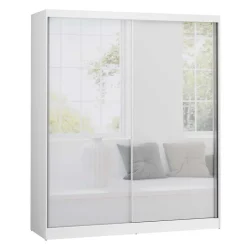 180x216x59 Schwebetürenschrank mit zwei Spiegeltüren - Jaines^Wohnen Best