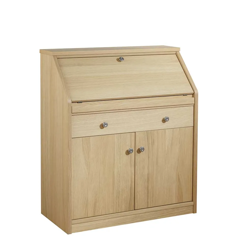 Wohnen 88x101x44 Sekretär mit Eiche Furnier - Bruce