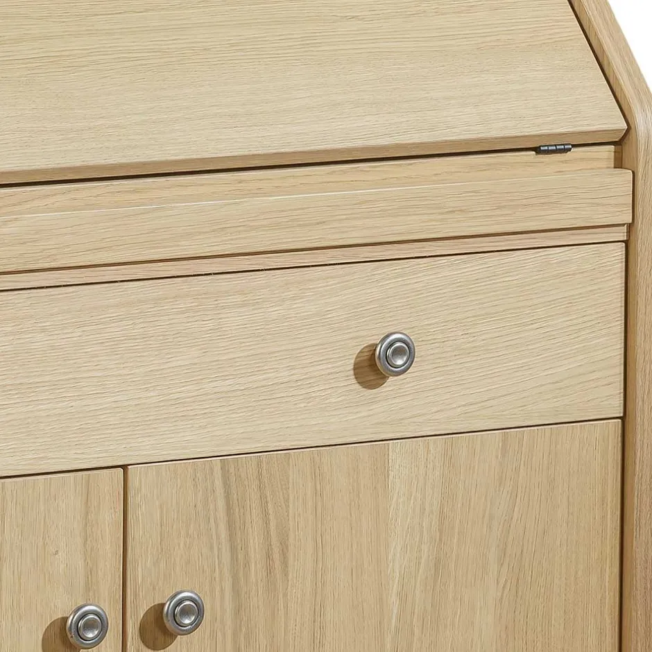 Wohnen 88x101x44 Sekretär mit Eiche Furnier - Bruce