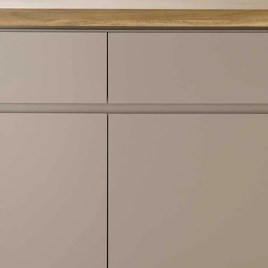 200x86x40 Sideboard Anrichte in Taupe & Akazie - Anja^Wohnen Discount