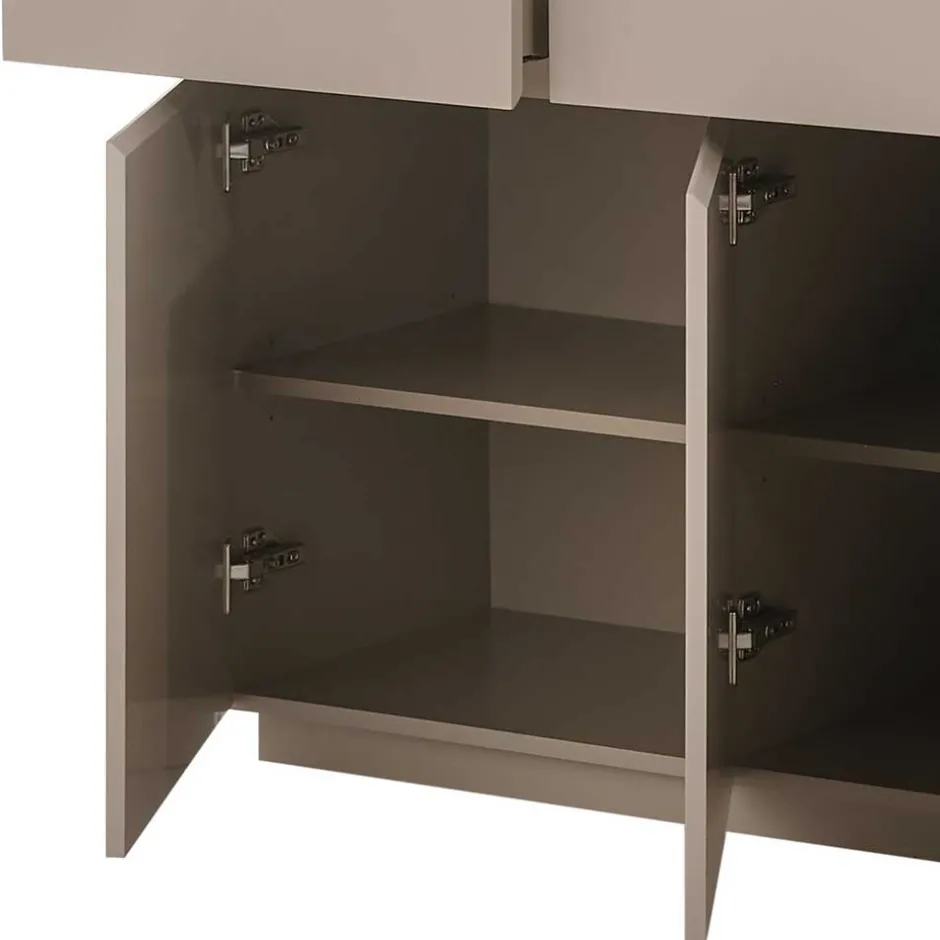 200x86x40 Sideboard Anrichte in Taupe & Akazie - Anja^Wohnen Discount