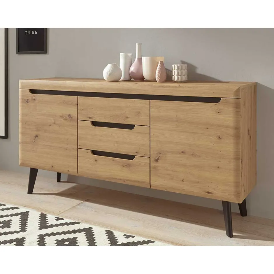 Wohnen 160x83x40 Sideboard im Skandi Chic modern - Olcian