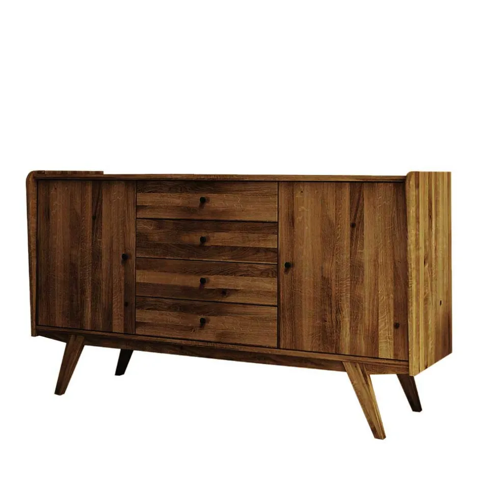 160x90x50 Sideboard in Nussbaumfarben lackiert - Nadelle^Wohnen Outlet