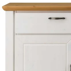 Wohnen 157x86x42 Sideboard in Weiß & Kiefer - Nuita