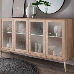 178x82x42 Sideboard mit Glastüren & LED Licht - Lamia^Wohnen Sale