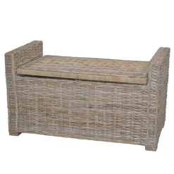 Wohnen 90x51x45 Sitztruhe aus Rattan Geflecht - Oleda