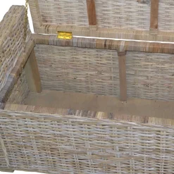 Wohnen 90x51x45 Sitztruhe aus Rattan Geflecht - Oleda
