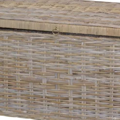 Wohnen 90x51x45 Sitztruhe aus Rattan Geflecht - Oleda