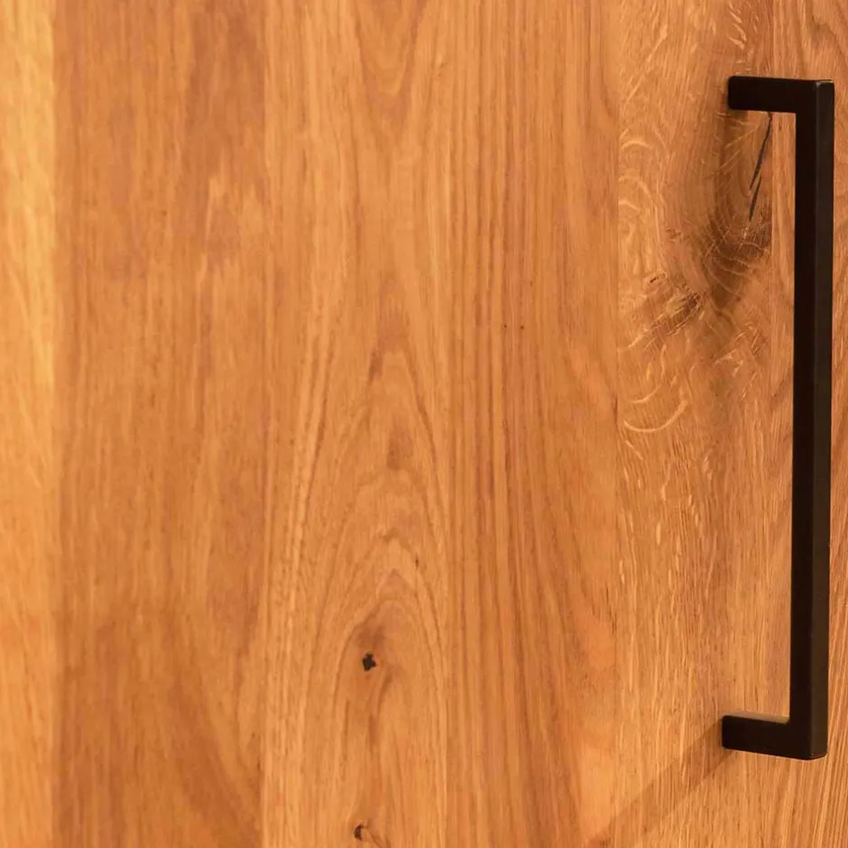 97x125x45 Skandi Highboard aus Wildeiche - Kerfa^Wohnen Discount