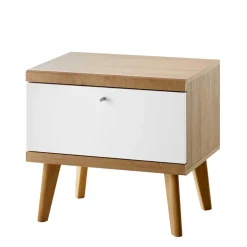 54x50x40 Skandi Nachtkommode mit Klappe - Cablos^Wohnen Outlet