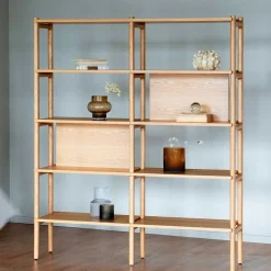 Wohnen 140x166x36 Skandi Regal mit acht Fächern - Esman