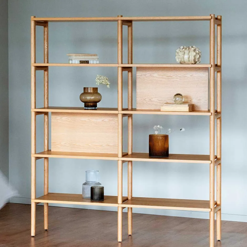 Wohnen 140x166x36 Skandi Regal mit acht Fächern - Esman