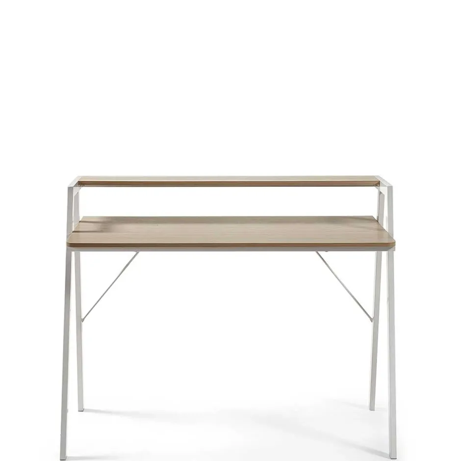 Wohnen 115x91x60 Skandi Schreibtisch mit Aufsatz - Shining