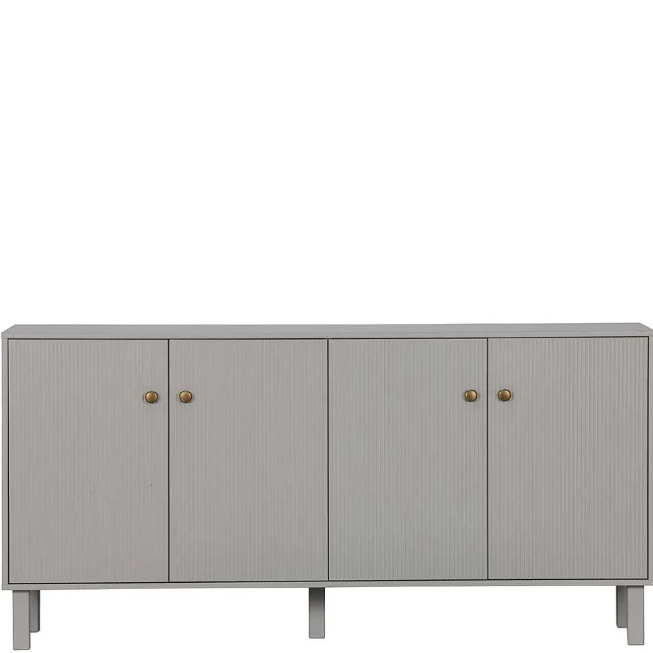160x78x46 Skandi Sideboard 4-türig in Grau - Huvina^Wohnen Clearance