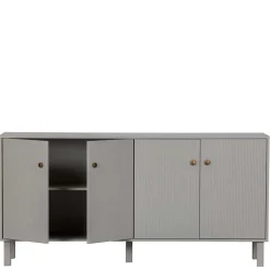 160x78x46 Skandi Sideboard 4-türig in Grau - Huvina^Wohnen Clearance