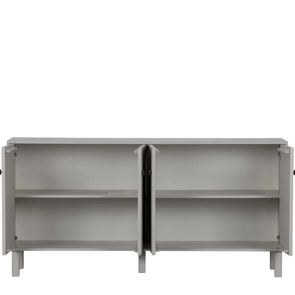 160x78x46 Skandi Sideboard 4-türig in Grau - Huvina^Wohnen Clearance