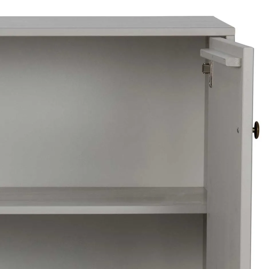 160x78x46 Skandi Sideboard 4-türig in Grau - Huvina^Wohnen Clearance