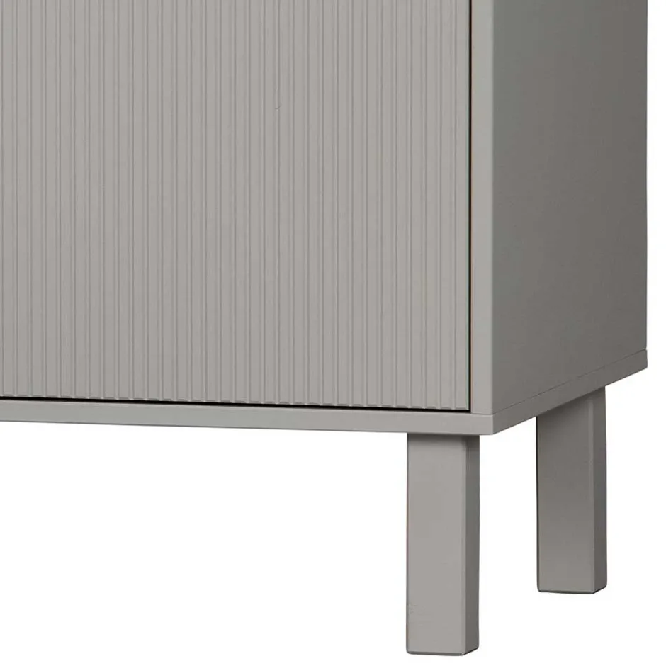 160x78x46 Skandi Sideboard 4-türig in Grau - Huvina^Wohnen Clearance