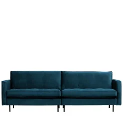 Wohnen 275x83x88 Sofa mit blauem Bezug aus Samt - Cumagon
