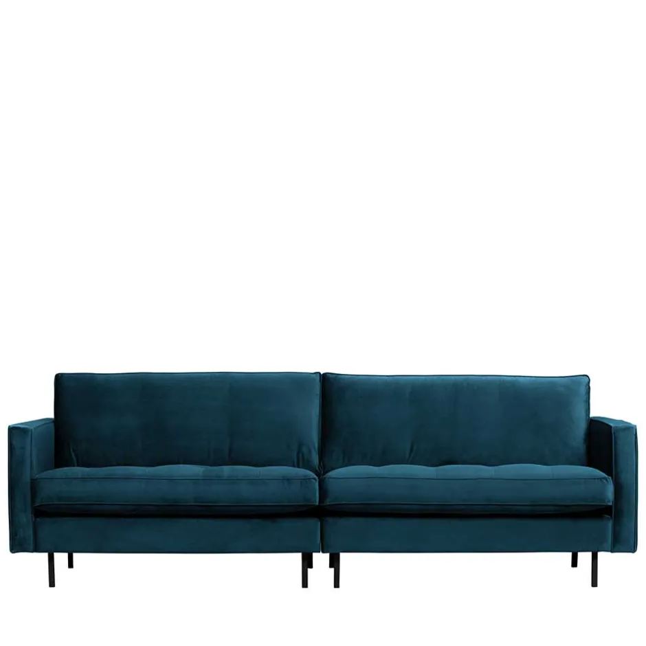 Wohnen 275x83x88 Sofa mit blauem Bezug aus Samt - Cumagon