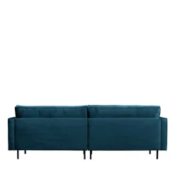 Wohnen 275x83x88 Sofa mit blauem Bezug aus Samt - Cumagon