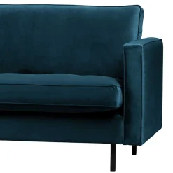 Wohnen 275x83x88 Sofa mit blauem Bezug aus Samt - Cumagon
