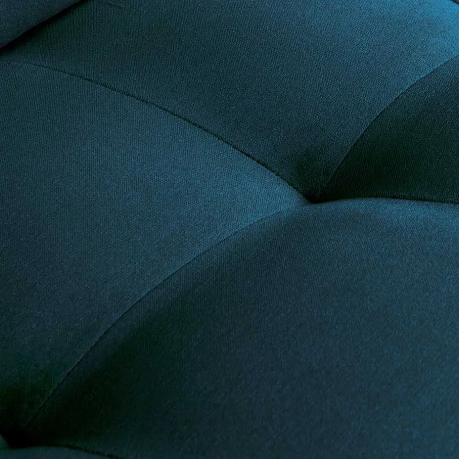 Wohnen 275x83x88 Sofa mit blauem Bezug aus Samt - Cumagon