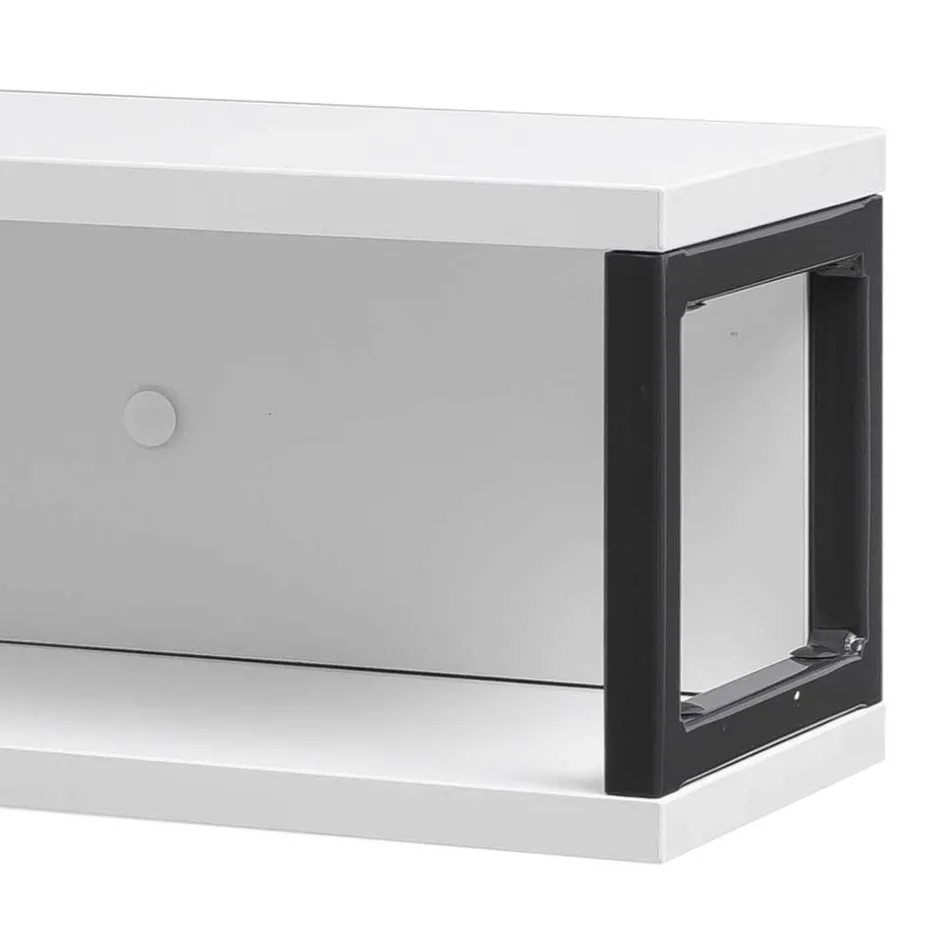 70x17x17 Stahl Wandregal in Weiß & Grau - Ismilav^Wohnen Online